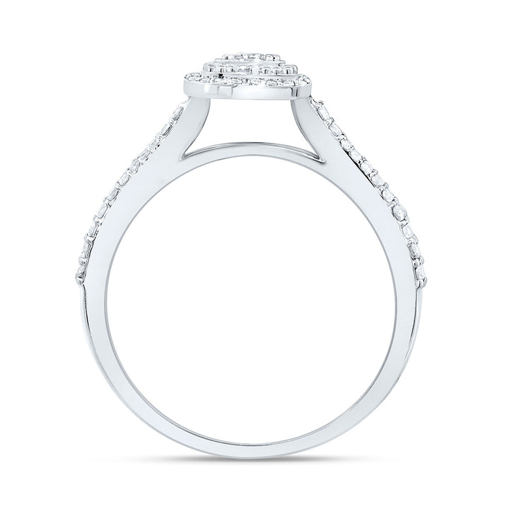 1/3CTW-NAT DIA NK FASHION HEART RING Daisy Joyeria