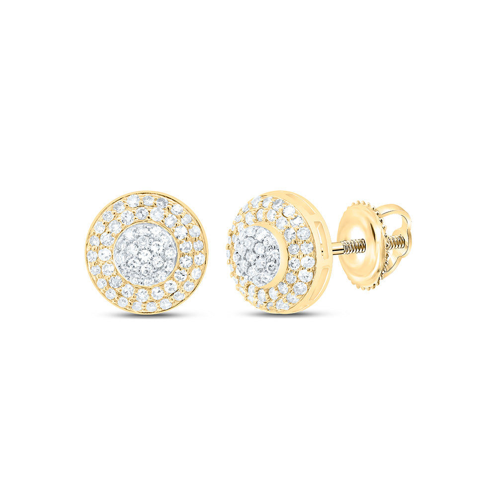3/8CTW-NAT DIA NK FASHION ROUND EARRING Daisy Joyeria