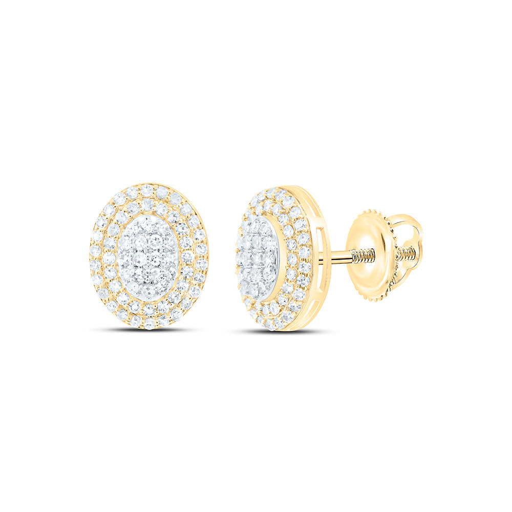 1/2CTW-NAT DIA NK FASHION OVAL EARRING Daisy Joyeria