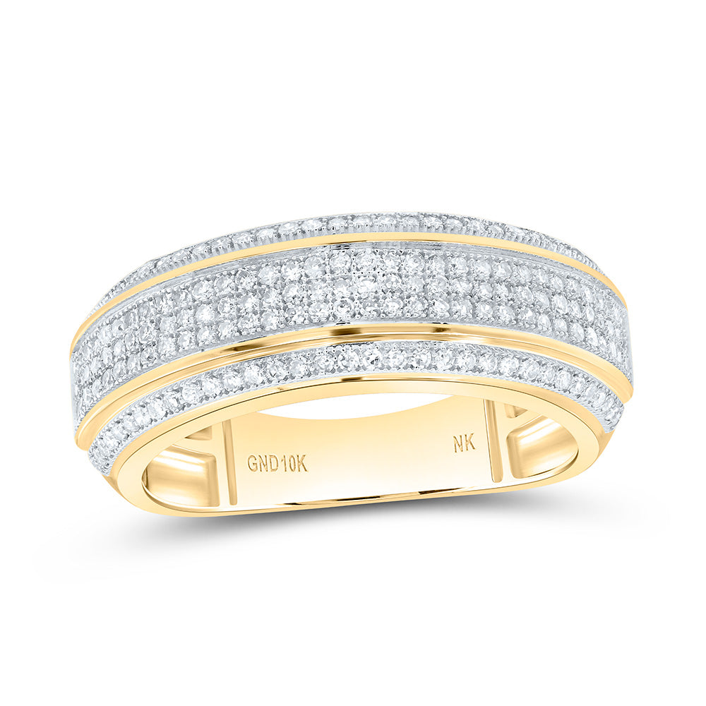 5/8CTW-NAT DIA NK MENS BAND Daisy Joyeria