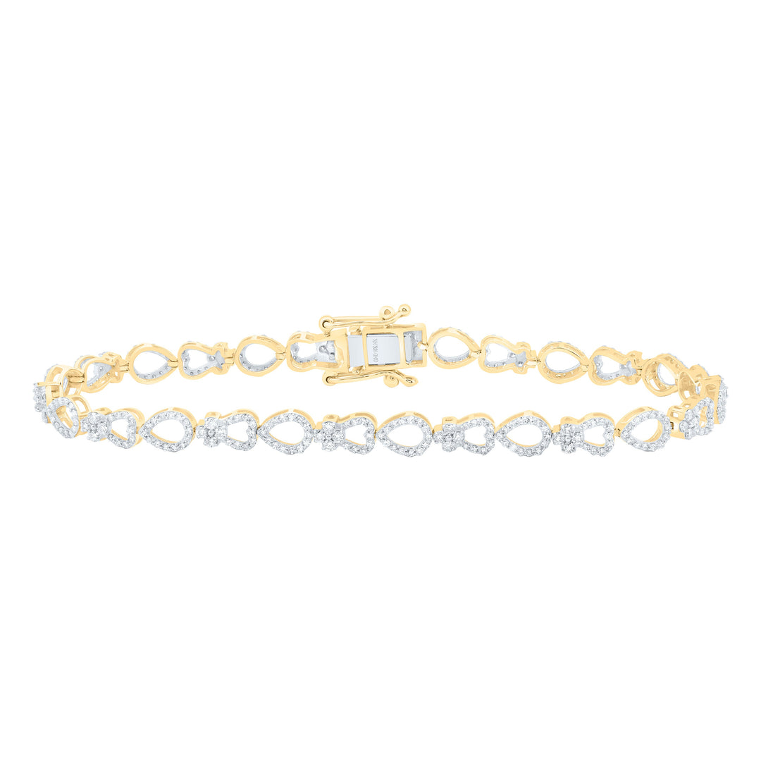 1 1/3CTW-NAT DIA NK FASHION BRACELET(7 INCH) Daisy Joyeria