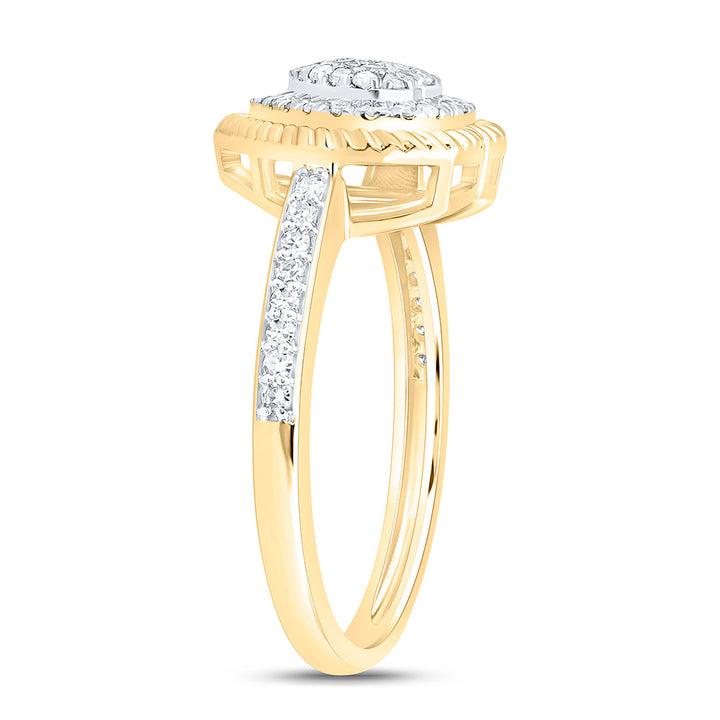 1/3CTW-NAT DIA NK FASHION HEART RING Daisy Joyeria