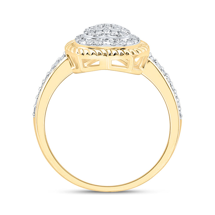 1/3CTW-NAT DIA NK FASHION HEART RING Daisy Joyeria