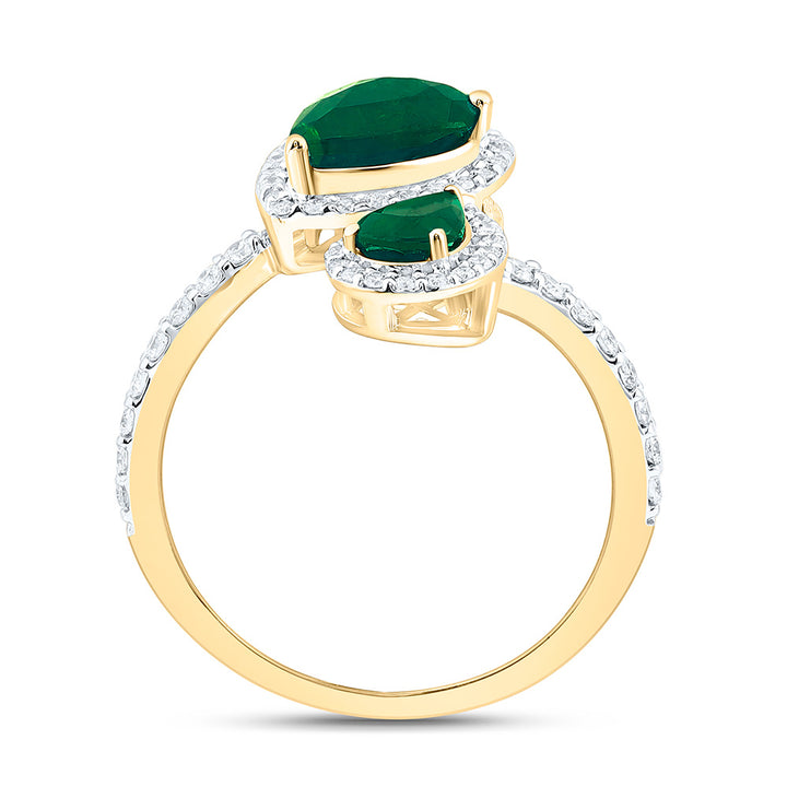 3/8CTW-NAT DIA ANA M 6X4MM, 8.5X6.5MM PS-EM NAT GEM FASHION RING Daisy Joyeria