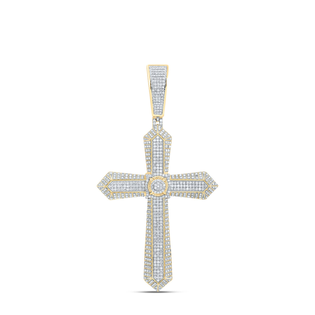 2 CTW-NAT DIA NK CROSS MEN'S CHARM Daisy Joyeria