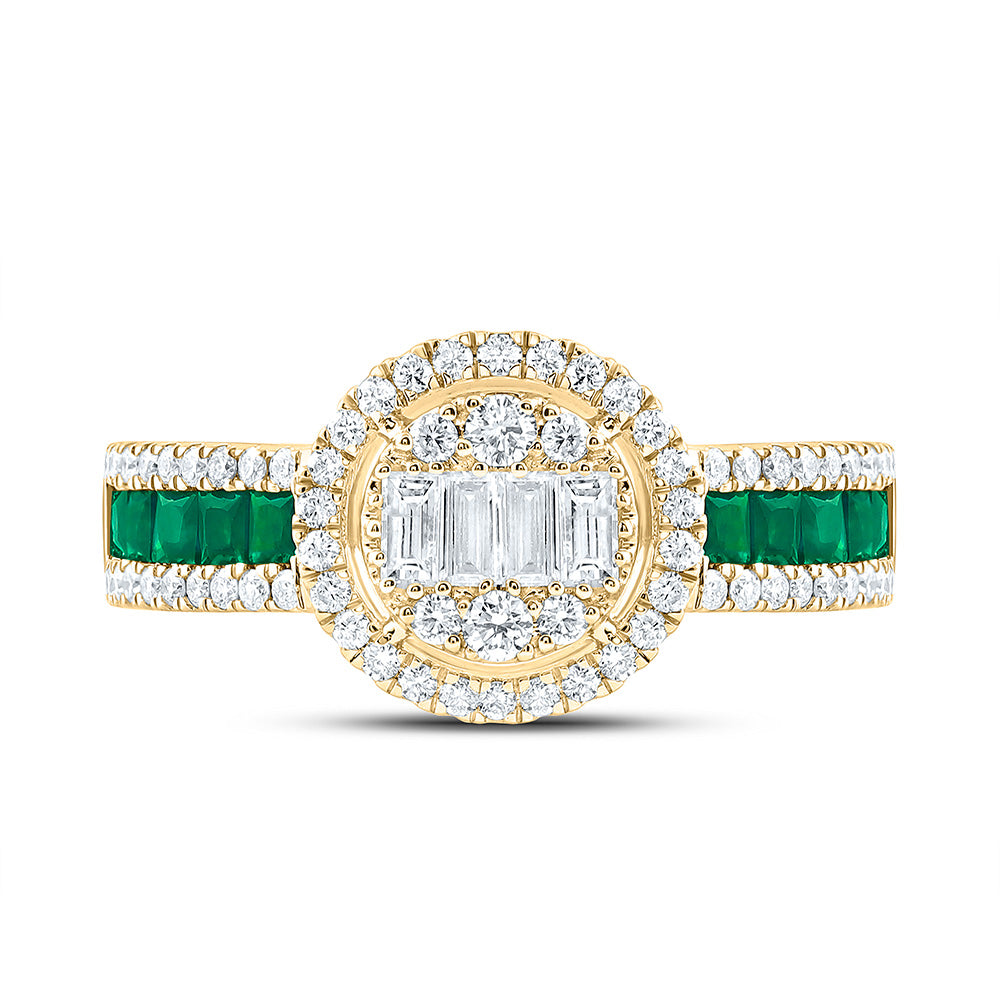 5/8CTW-NAT DIA ANA M 1/2CT-PR-EM NAT GEM ROUND RING Daisy Joyeria
