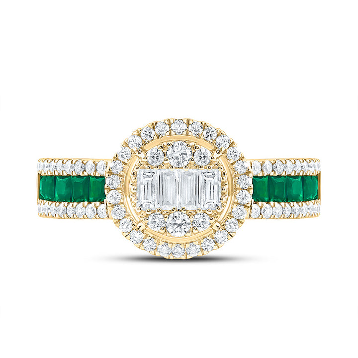 5/8CTW-NAT DIA ANA M 1/2CT-PR-EM NAT GEM ROUND RING Daisy Joyeria