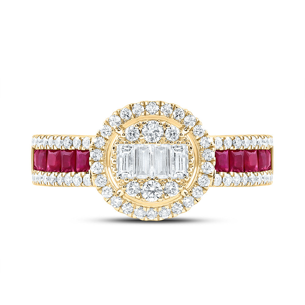 5/8CTW-NAT DIA ANA M 3/4CT-PR-RU NAT GEM ROUND RING Daisy Joyeria
