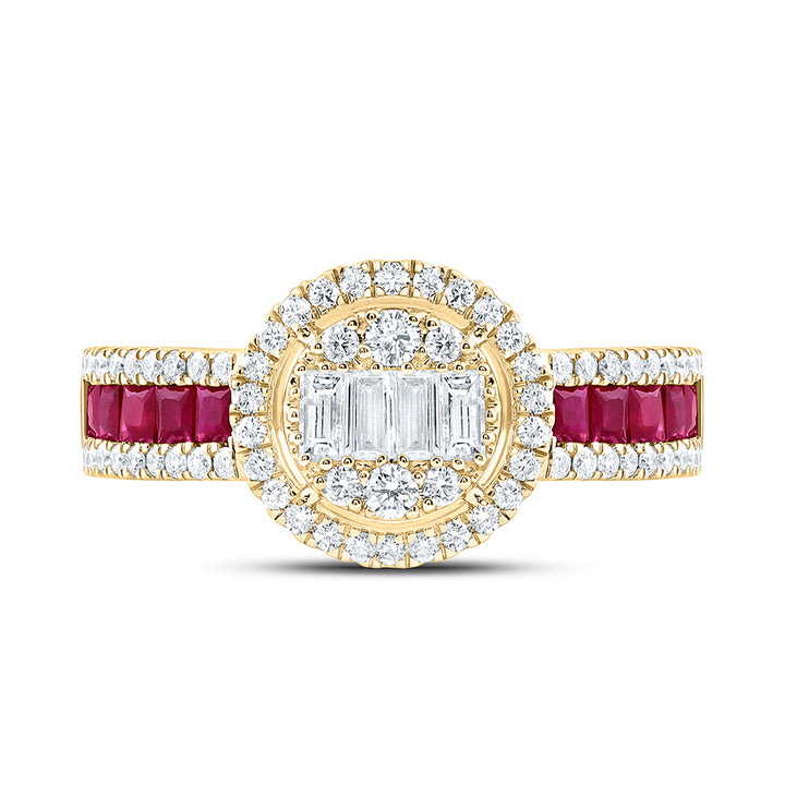 5/8CTW-NAT DIA ANA M 3/4CT-PR-RU NAT GEM ROUND RING Daisy Joyeria