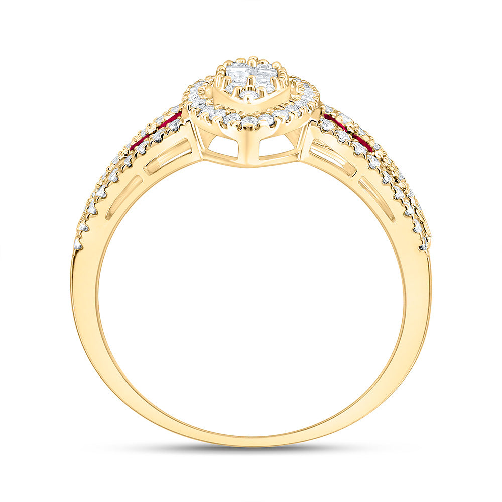 3/8CTW-NAT DIA ANA M 5/8CT-PR-RU NAT GEM MARQUISE RING Daisy Joyeria
