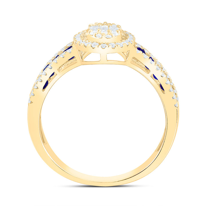 1/2CTW-NAT DIA ANA M 5/8CT-PR-BS NAT GEM OVAL RING Daisy Joyeria