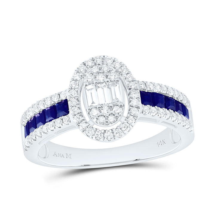 1/2CTW-NAT DIA ANA M 5/8CT-PR-BS NAT GEM OVAL RING Daisy Joyeria
