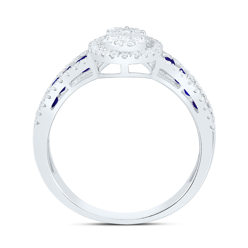 1/2CTW-NAT DIA ANA M 5/8CT-PR-BS NAT GEM OVAL RING Daisy Joyeria