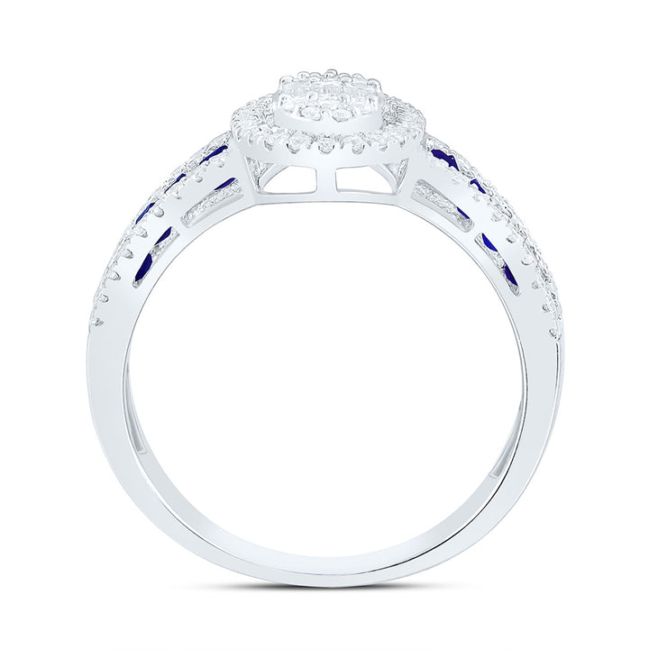 1/2CTW-NAT DIA ANA M 5/8CT-PR-BS NAT GEM OVAL RING Daisy Joyeria