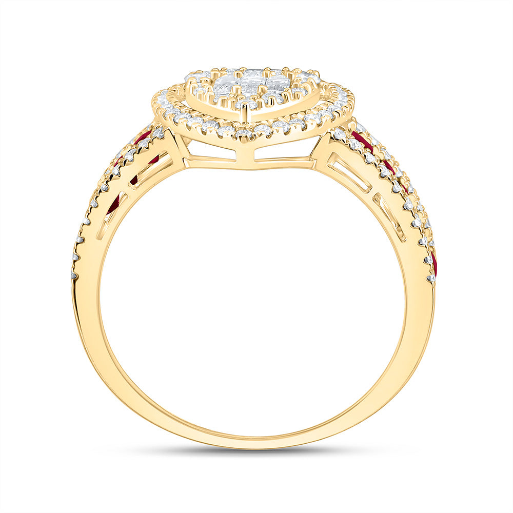 5/8CTW-NAT DIA ANA M 5/8CT-PR-RU NAT GEM HEART RING Daisy Joyeria