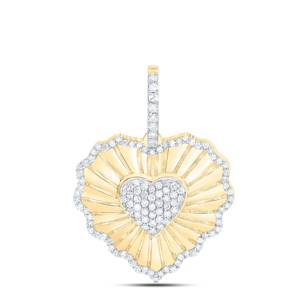 3/8CTW-NAT DIA NK HEART PENDANT Daisy Joyeria