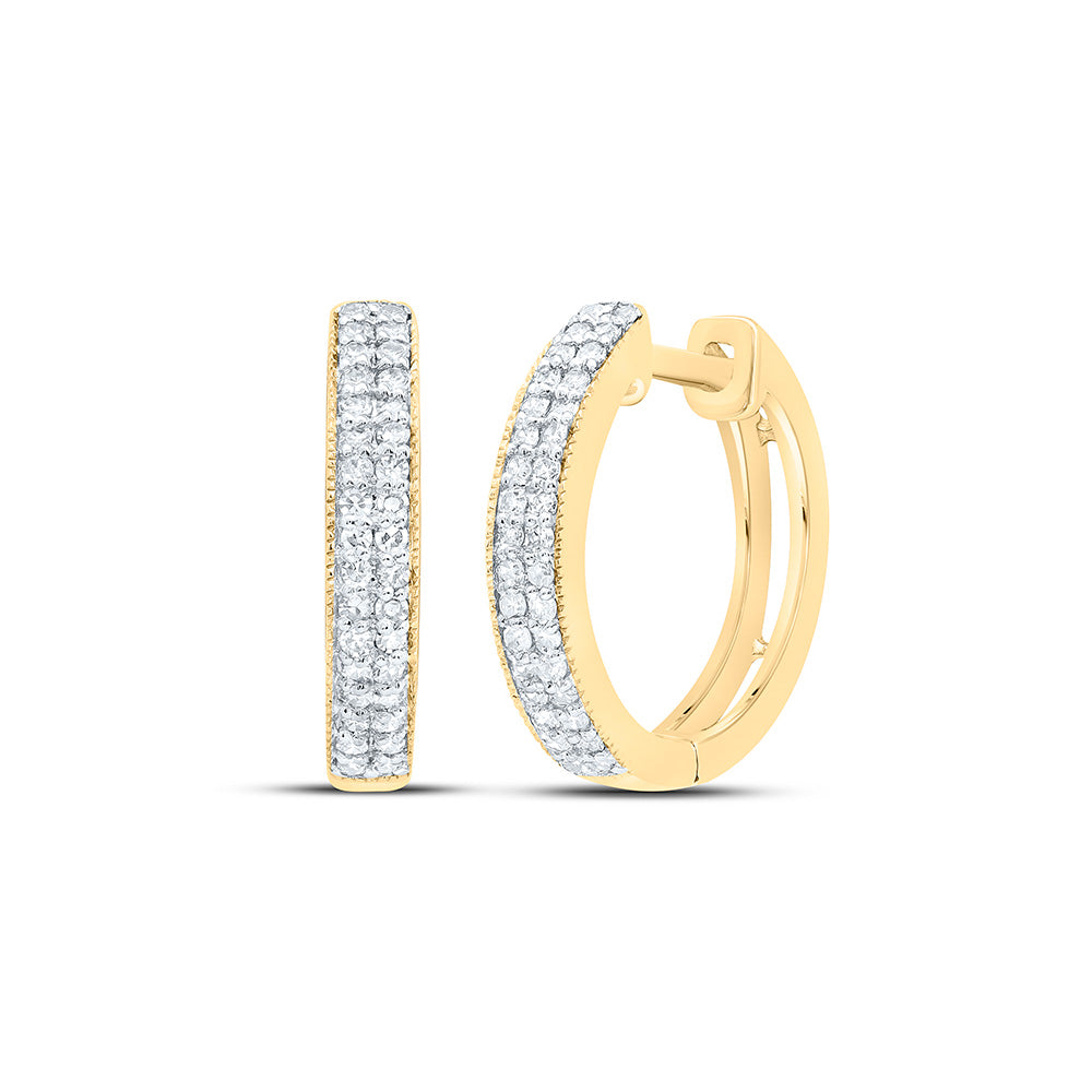 1/4CTW-NAT DIA NK GIFT HOOP EARRING Daisy Joyeria