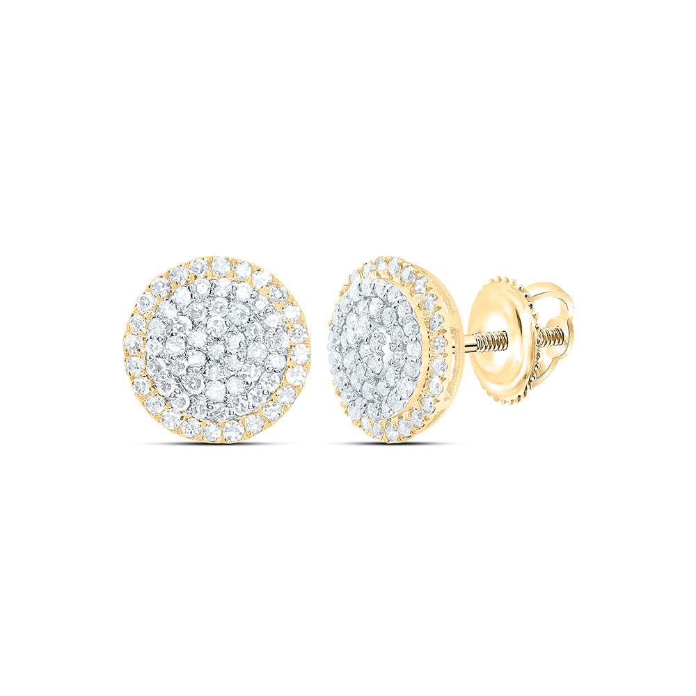 1/2CTW-NAT DIA NK FASHION ROUND EARRING Daisy Joyeria