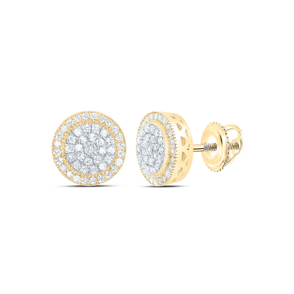 1/2CTW-NAT DIA NK FASHION ROUND EARRING Daisy Joyeria