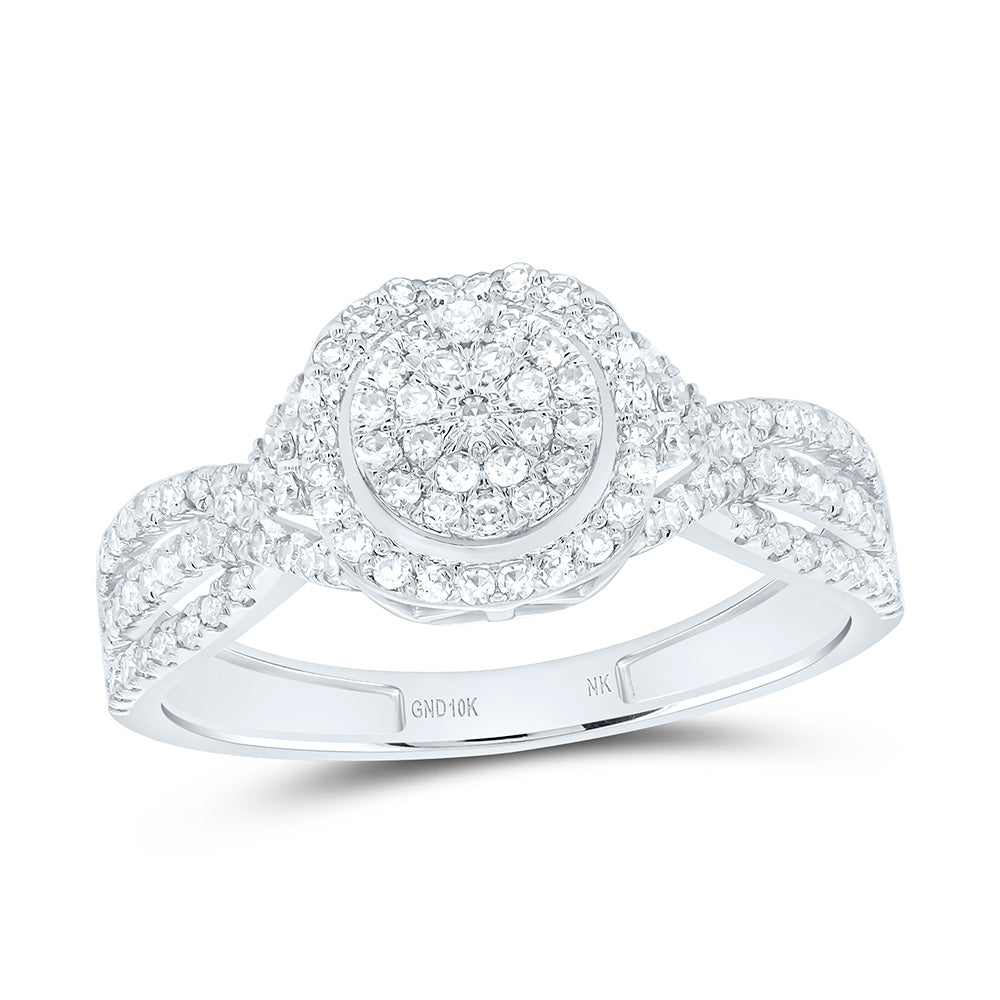 1/2CTW-NAT DIA NK FASHION ROUND RING Daisy Joyeria