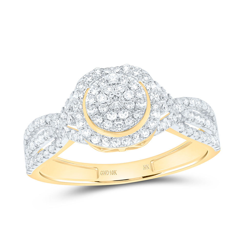 1/2CTW-NAT DIA NK FASHION ROUND RING Daisy Joyeria