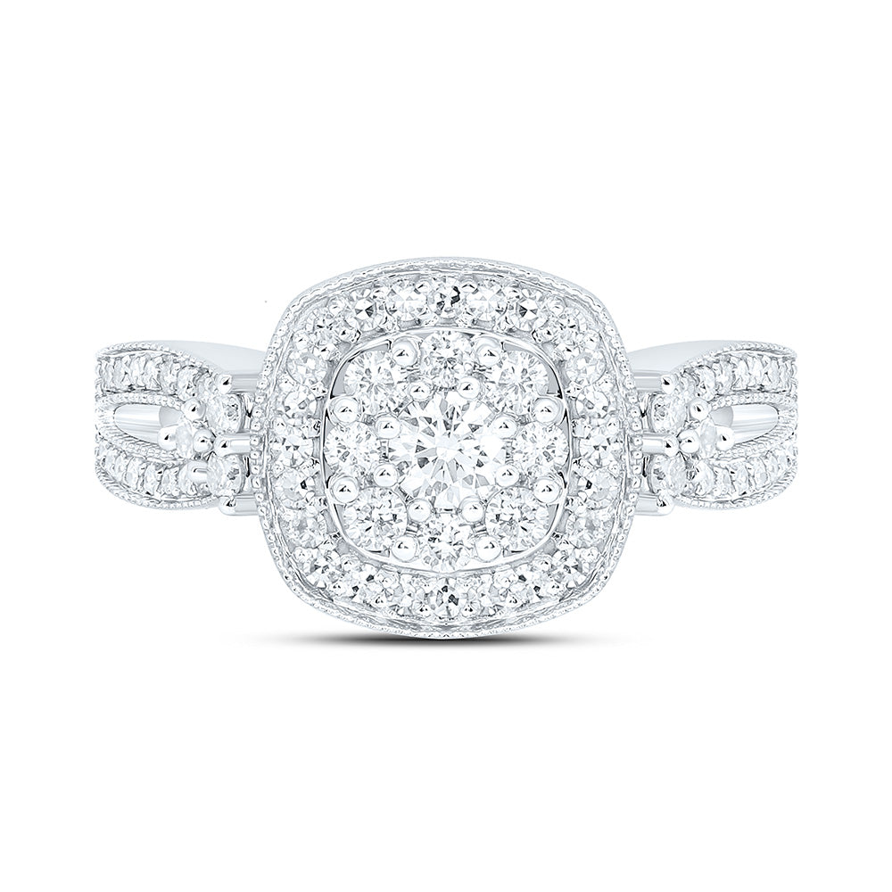3/4CTW-NAT DIA NK FASHION CUSHION RING Daisy Joyeria