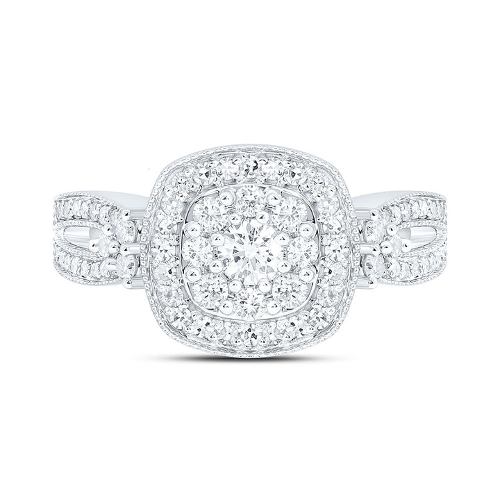 3/4CTW-NAT DIA NK FASHION CUSHION RING Daisy Joyeria