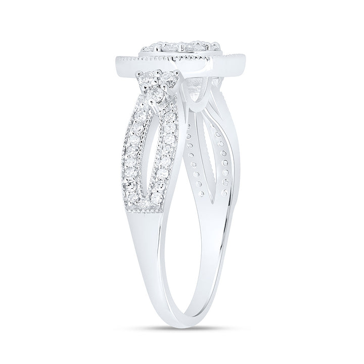 3/4CTW-NAT DIA NK FASHION CUSHION RING Daisy Joyeria