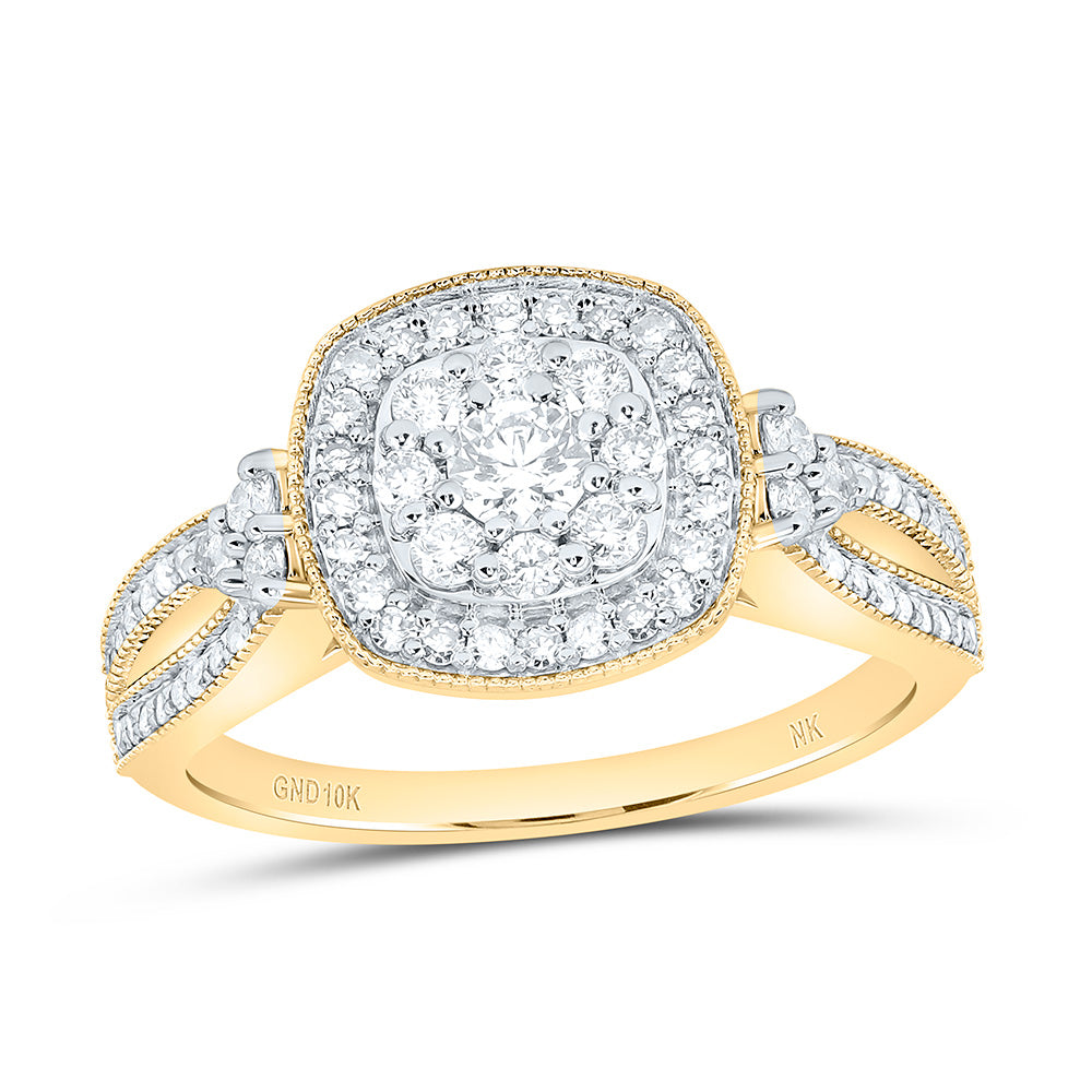 3/4CTW-NAT DIA NK FASHION CUSHION RING Daisy Joyeria