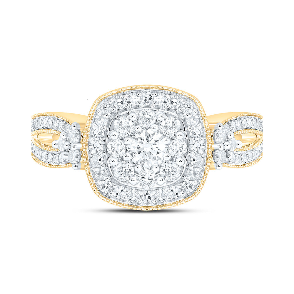 3/4CTW-NAT DIA NK FASHION CUSHION RING Daisy Joyeria