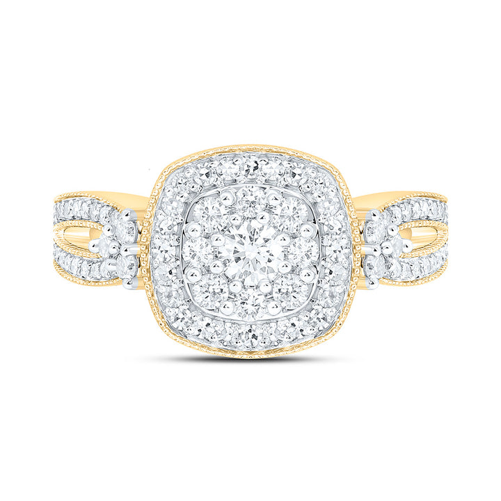 3/4CTW-NAT DIA NK FASHION CUSHION RING Daisy Joyeria
