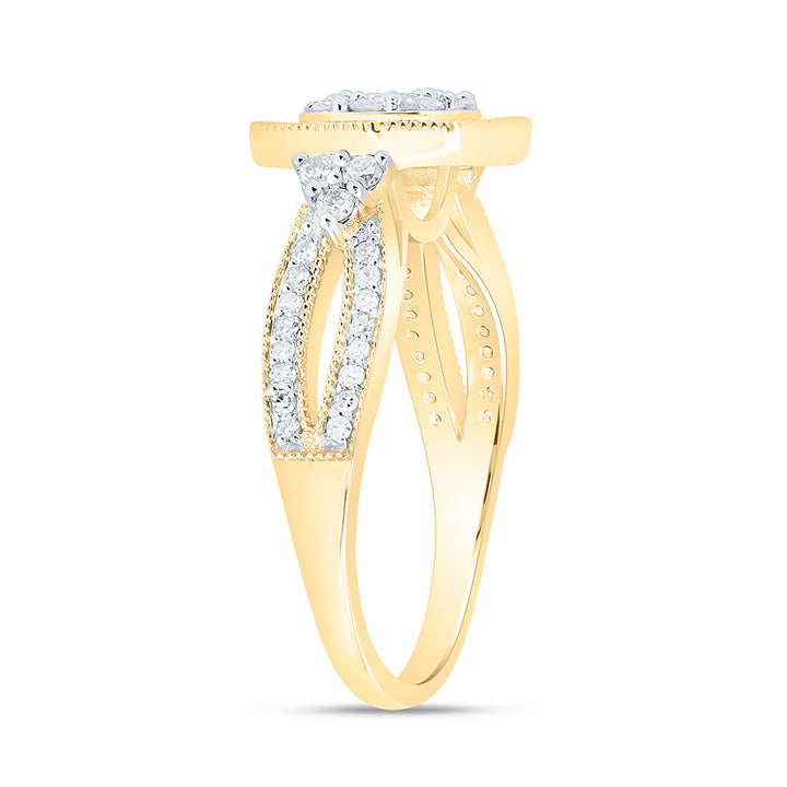 3/4CTW-NAT DIA NK FASHION CUSHION RING Daisy Joyeria