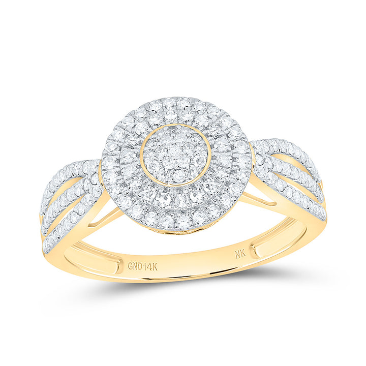 1/2CTW-NAT DIA NK FASHION ROUND RING Daisy Joyeria