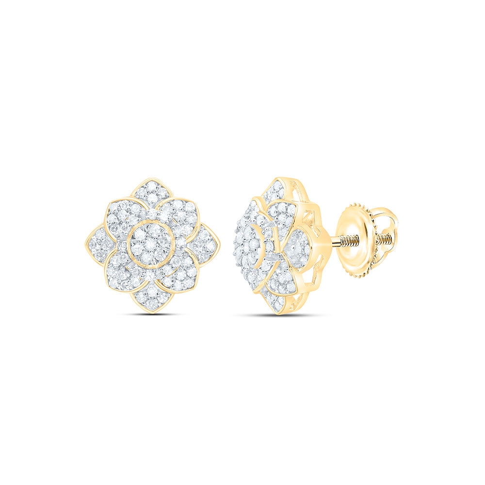 1/3CTW-NAT DIA NK FASHION FLOWER EARRING Daisy Joyeria