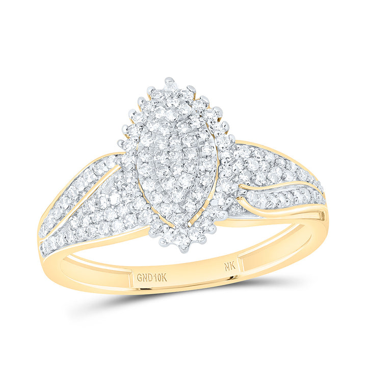 1/2CTW-NAT DIA NK FASHION MARQUISE RING Daisy Joyeria