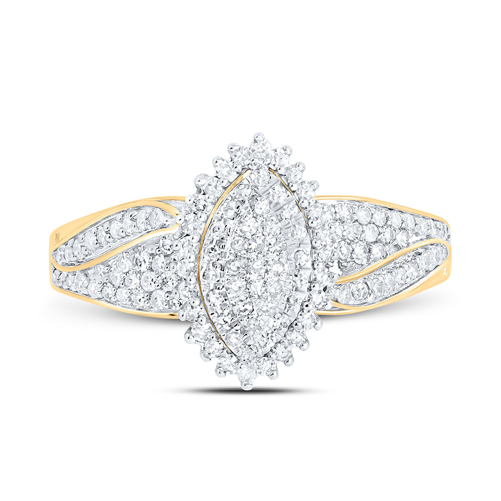 1/2CTW-NAT DIA NK FASHION MARQUISE RING Daisy Joyeria