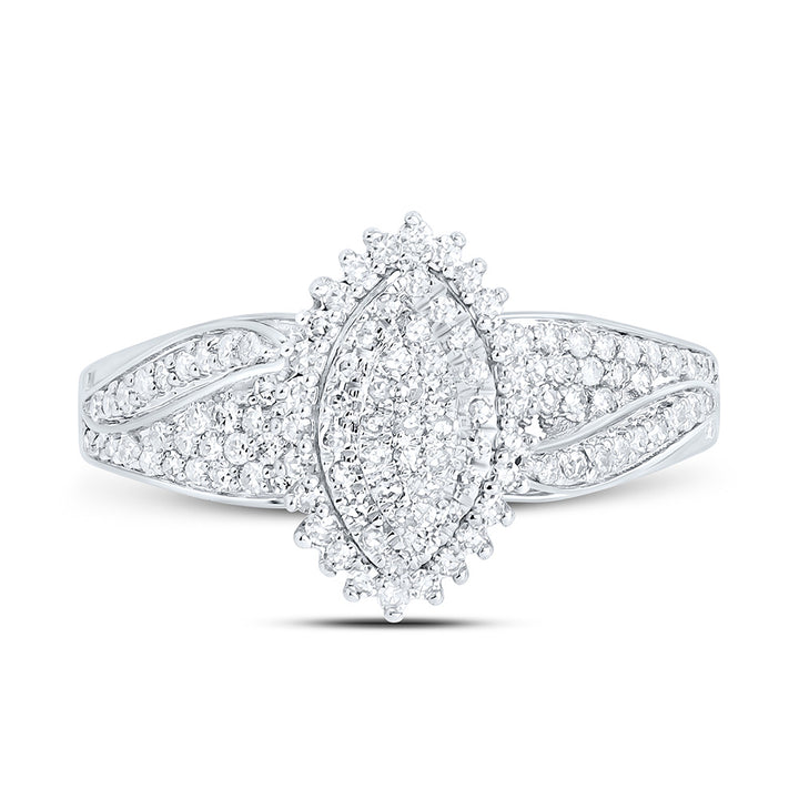 1/2CTW-NAT DIA NK FASHION MARQUISE RING Daisy Joyeria