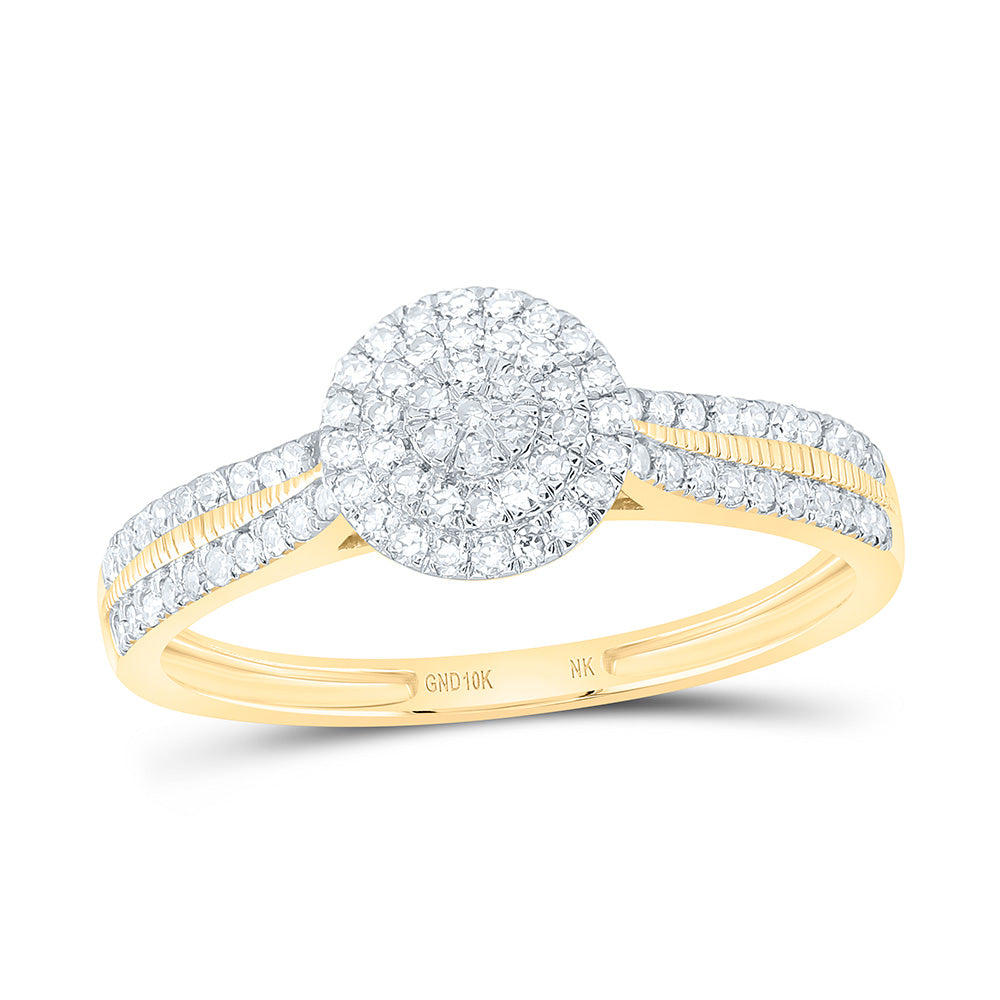 1/3CTW-NAT DIA NK FASHION ROUND RING Daisy Joyeria