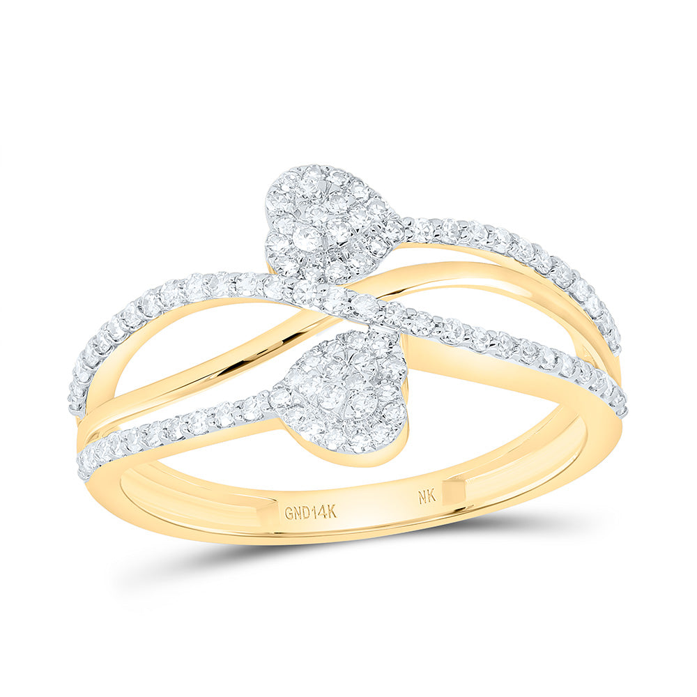 1/3CTW-NAT DIA NK FASHION HEART RING Daisy Joyeria