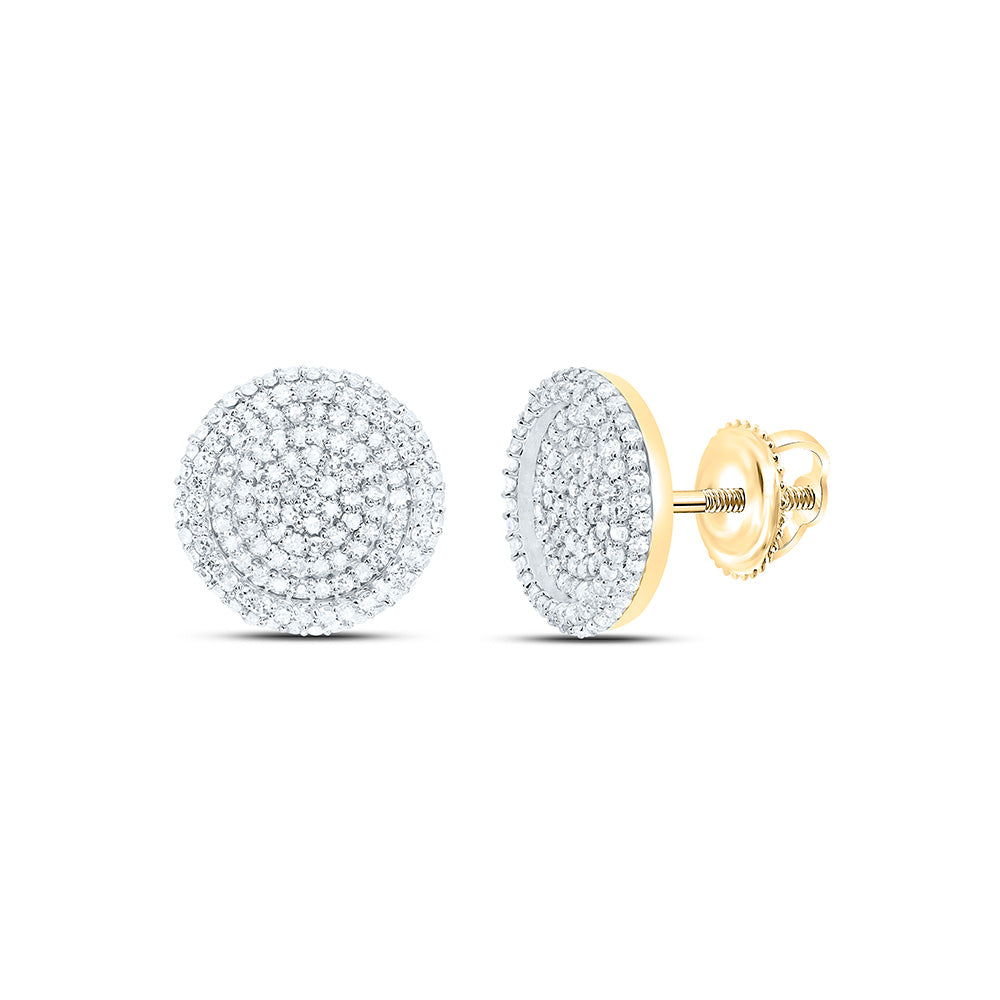 3/4CTW-NAT DIA NK FASHION ROUND EARRING Daisy Joyeria