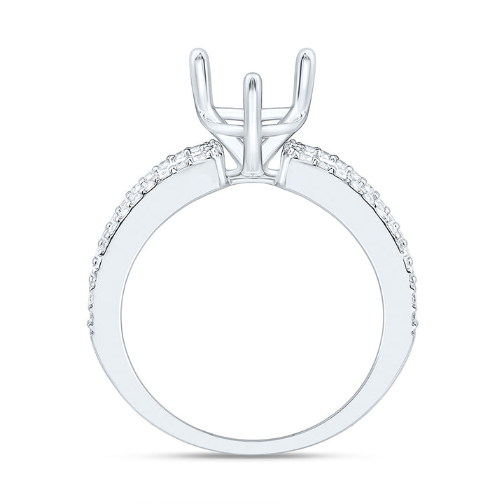 7/8CTW-NAT DIA ANA M 1 1/2CT-CHT SEMI-MOUNT HEART BAGUETTE RING Daisy Joyeria