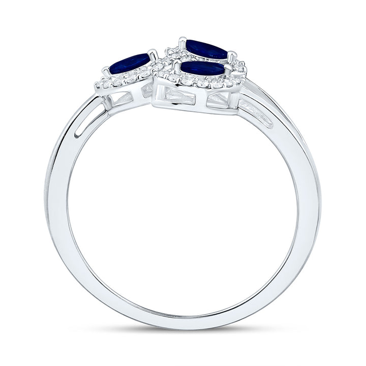 1/6CTW-NAT DIA ANA M 1/5CT-MQ-BS NAT GEM MARQUISE RING Daisy Joyeria