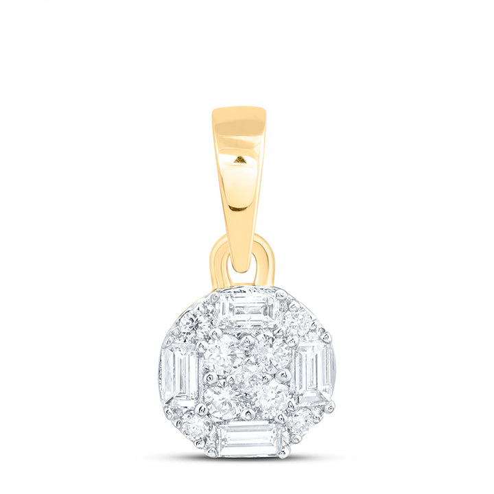 1/6CTW-NAT DIA ANA M FASHION ROUND PENDANT Daisy Joyeria