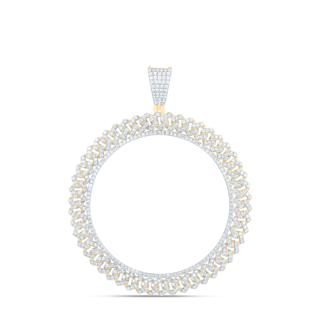1 1/3CTW-NAT DIA NK LIBERTY COIN BEZEL MENS CHARM Daisy Joyeria