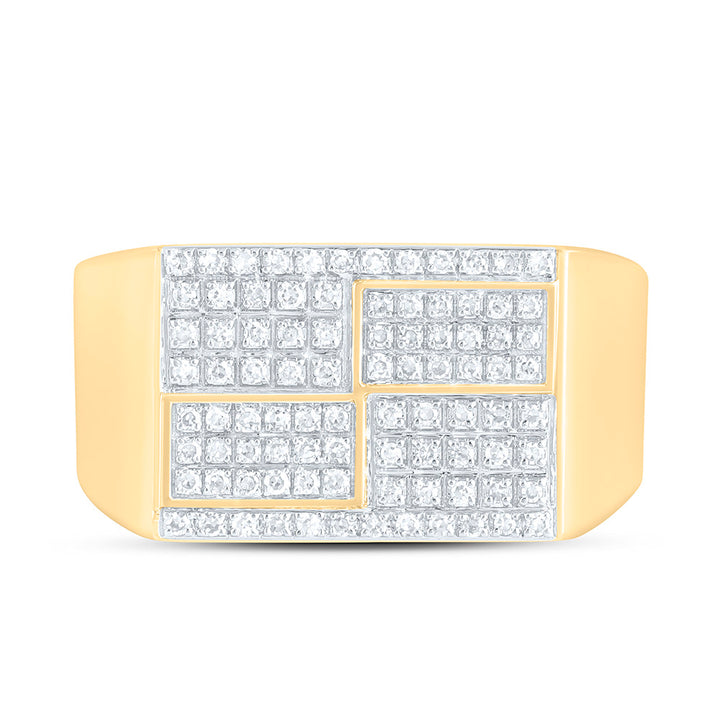 1/3CTW-NAT DIA NK MENS RING Daisy Joyeria
