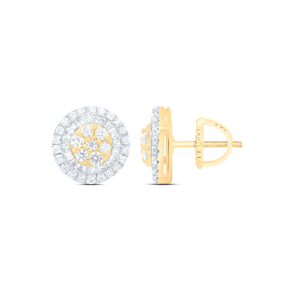 5/8CTW-NAT DIA NK FASHION ROUND EARRING Daisy Joyeria