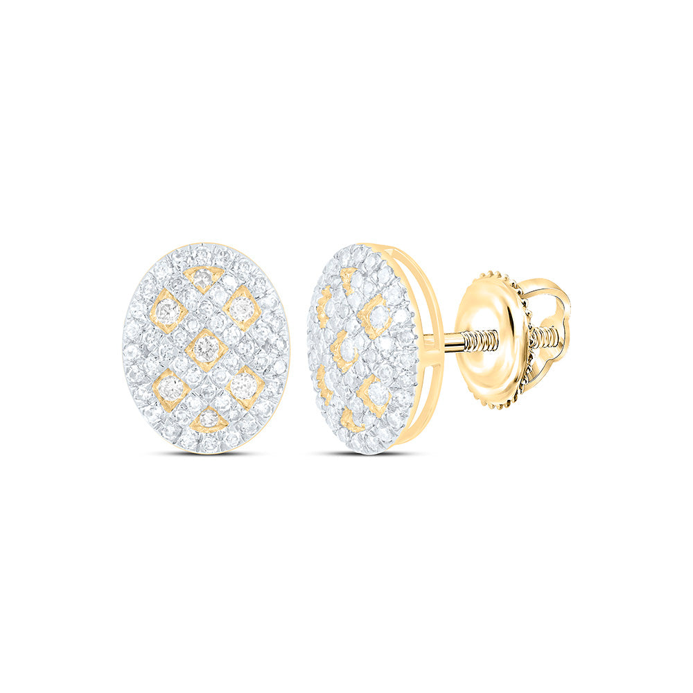 1/2CTW-NAT DIA NK FASHION ROUND EARRING Daisy Joyeria
