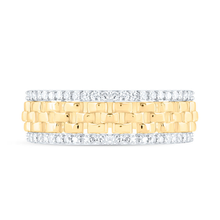 3/8CTW-NAT DIA NK MENS BAND Daisy Joyeria