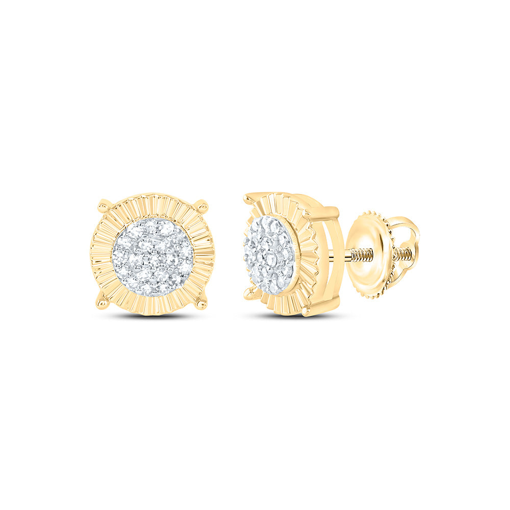 1/6CTW-NAT DIA NK FASHION FANUK ROUND EARRING Daisy Joyeria
