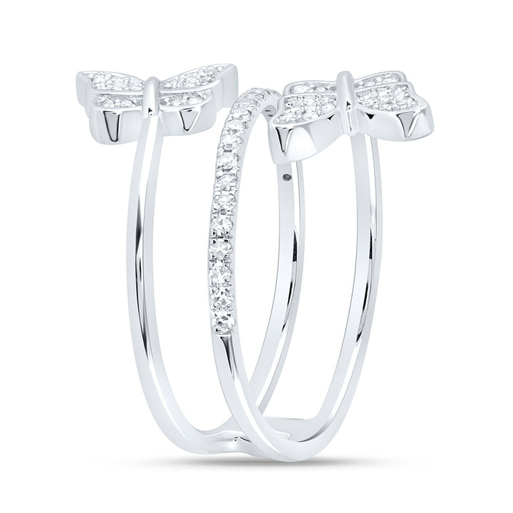 1/4CTW-NAT DIA NK GIFT BUTTERFLY RING Daisy Joyeria